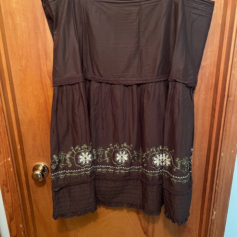 Avenue Casual Brown Skirt